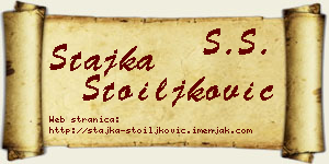 Stajka Stoiljković vizit kartica